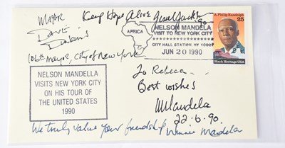 Lot 513 - NELSON MANDELA; a first day cover bearing the...