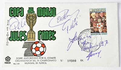 Lot 489 - BRAZIL FOOTBALL; a first day cover bearing the...