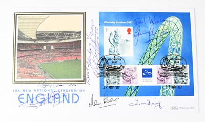 Lot 483 - ENGLAND FOOTBALL; a first day cover bearing...