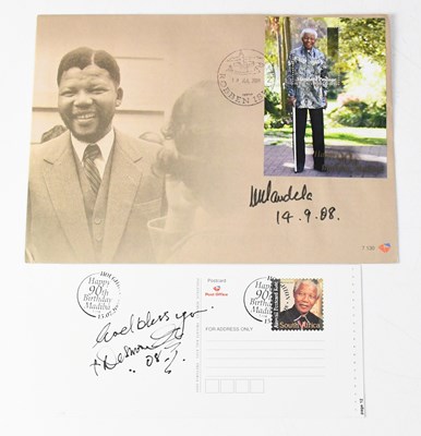 Lot 516 - NELSON MANDELA; a first day cover bearing the...