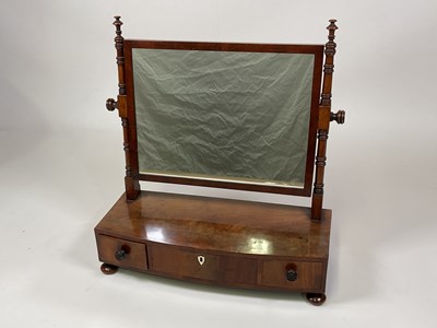 Lot 685 - A mahogany dressing table mirror with two...