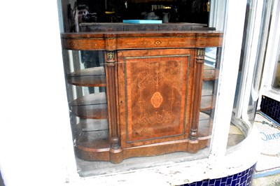 Lot 1231 - A Victorian inlaid walnut credenza with gilt...