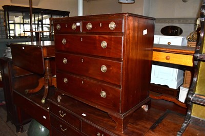 Lot 1247 - An early 19th century mahogany chest of two...