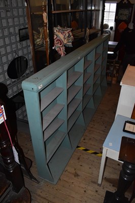 Lot 1266 - A large modern painted bookcase with an...