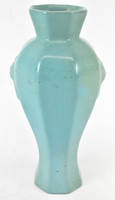 Lot 614 - A Chinese turquoise glazed vase with twin...