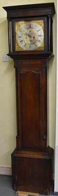 Lot 158 - A 19th century oak cased longcase clock, the...