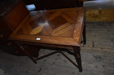 Lot 1299 - An early 20th century carved oak side table,...