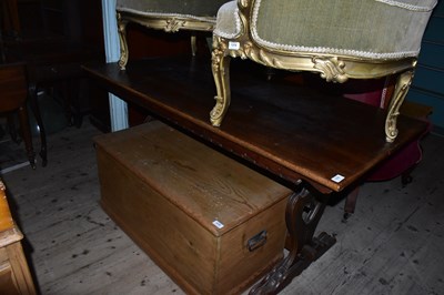 Lot 1315 - A mid 20th century oak refectory dining table,...