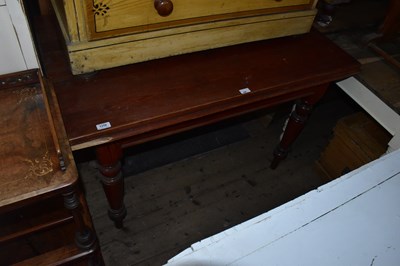 Lot 1319 - A Victorian pitch pine kitchen table on turned...