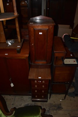 Lot 1338 - A Victorian mahogany pot cupboard on plinth...