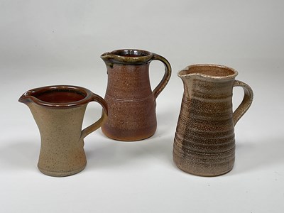 Lot 187 - MUCHELNEY POTTERY; two stoneware jugs with...