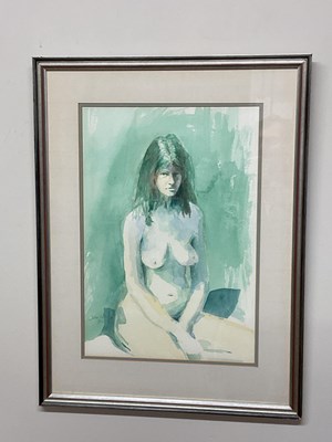 Lot 314 - JOHN GILLO; watercolour, female nude study,...