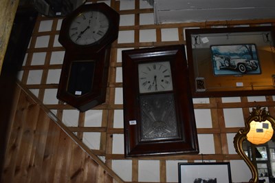 Lot 1354 - Two American wall clocks including a...