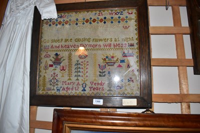 Lot 1368 - An early 20th century needlework alphabet...