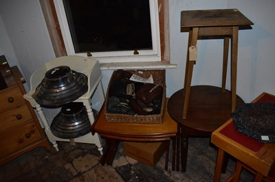 Lot 1453 - A painted two tier washstand with raised back,...