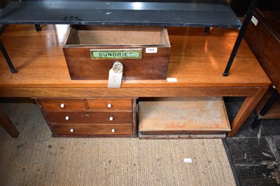 Lot 1499 - A pharmaceutical drawer with glass plaque...