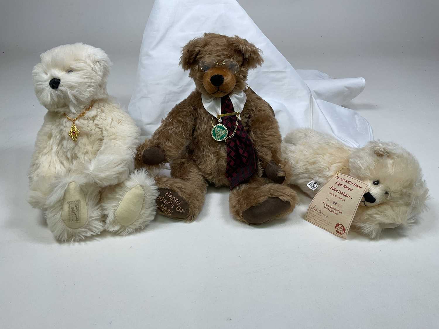 Lot 318 - Three teddy bears comprising Deans bear...