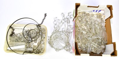 Lot 2243 - A large collection of glass/crystal drops and...