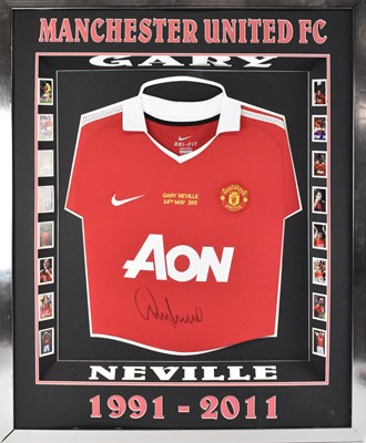 Lot 328 - MANCHESTER UNITED; a football shirt signed by...