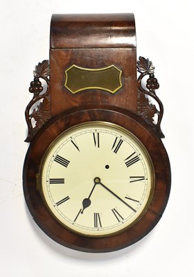 Lot 126 - A Victorian mahogany cased drop-dial wall...