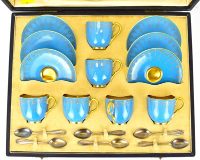 Lot 311 - ROYAL WORCESTER; a set of six demitasse coffee...