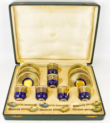 Lot 312 - ROYAL WORCESTER; a set of six demitasse coffee...