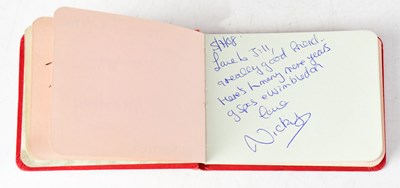 Lot 158 - THE BEATLES; an autograph book containing the...