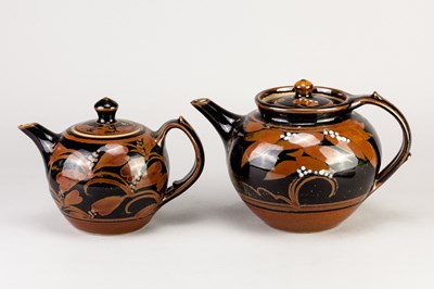 Lot 199 - DEREK EMMS (1929-2004); a stoneware teapot...