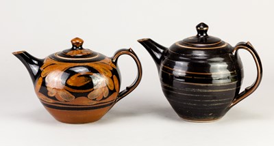 Lot 201 - DEREK EMMS (1929-2004); a stoneware teapot...