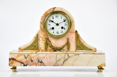 Lot 2112 - A 19th century French marble mantel clock, the...