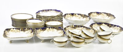 Lot 1325 - ROYAL DOULTON; a dessert service with a blue...