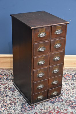 Lot 311 - An early 20th century haberdashery type chest...