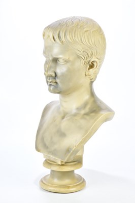 Lot 1187 - A decorative composite marble effect bust of...
