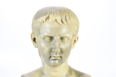 Lot 1187 - A decorative composite marble effect bust of...