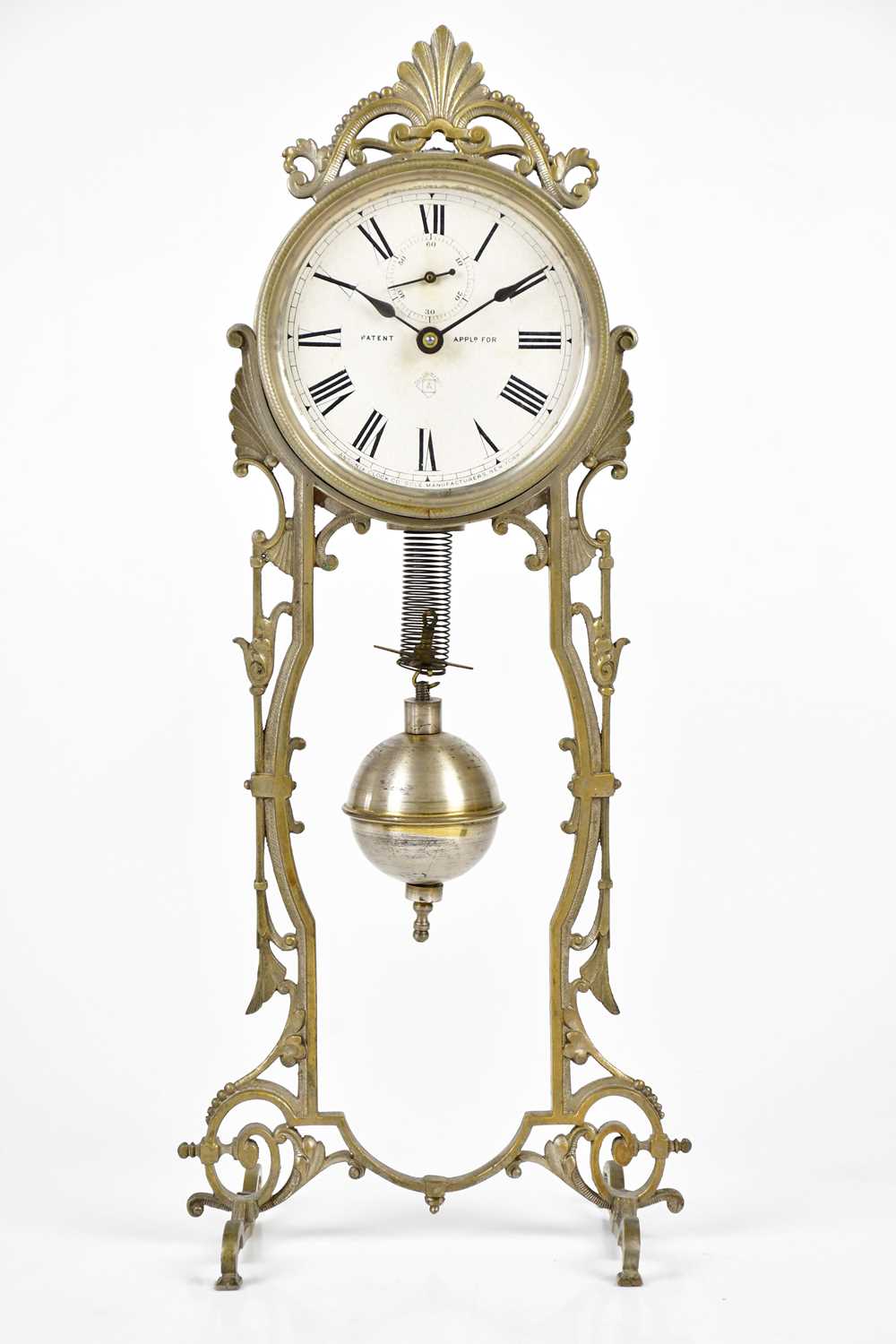 Lot 2092 - ANSONIA CLOCK COMPANY, NEW YORK, a silvered...