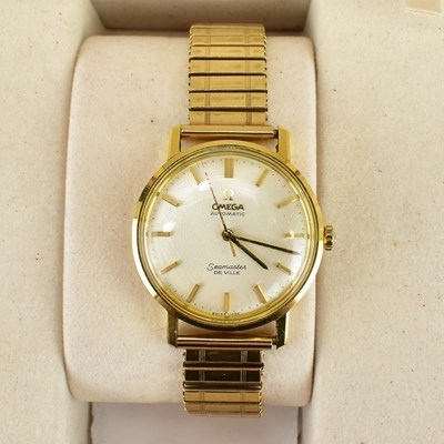 Lot 934 - OMEGA; a gentlemen's 18ct gold Seamaster...