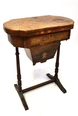 Lot 57 - A Victorian burr walnut crossbanded and...