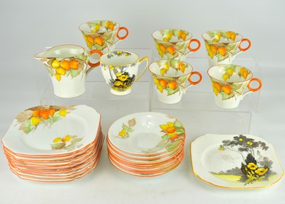 Lot 305 - SHELLEY; an eighteen-piece Art Deco part tea...