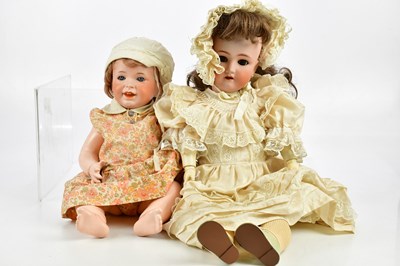 Lot 108 - SIMON & HALBIG; a bisque headed doll with...