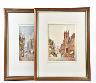 Lot 2485 - C ROUSSE; a pair of watercolours, 'Eastgate...