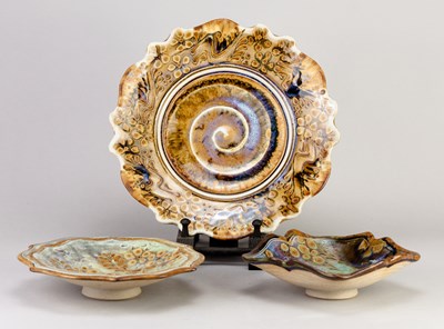 Lot 366 - JOHN CALVER (born 1947); a stoneware...