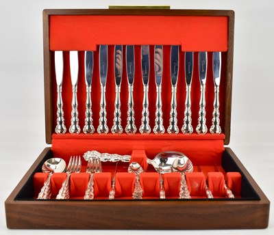 Lot 580 - A fifty-eight piece silver plated canteen of...