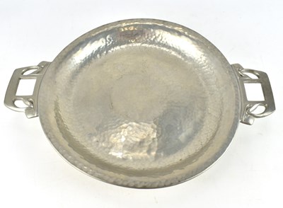 Lot 368 - TUDRIC; an Arts and Crafts shallow pewter...