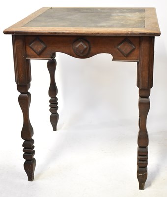 Lot 41 - An early 20th century oak square top side...