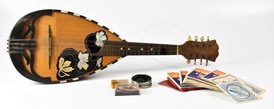 Lot 496 - A domed backed rosewood mandolin with inlaid...