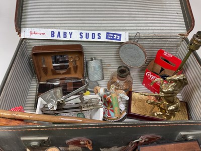 Lot 33 - A vintage suitcase full of collectors' items...