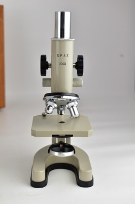 Lot 359 - A vintage Opax 200X student microscope with...