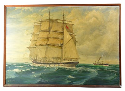 Lot 454 - J. A. DRINKWATER; oil on board depicting a...