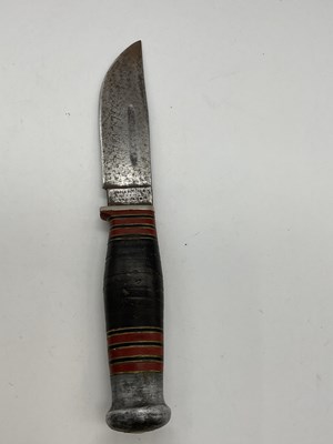 Lot 36 - A Wade and Butcher hunting knife with leather...