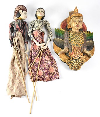 Lot 429 - Two early 20th century Balinese Wayang Golek...